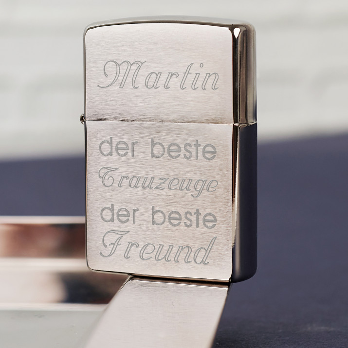 Bester Trauzeuge - Zippo Feuerzeug mit Gravur Bester Trauzeuge - Zippo Feuerzeug mit Gravur
